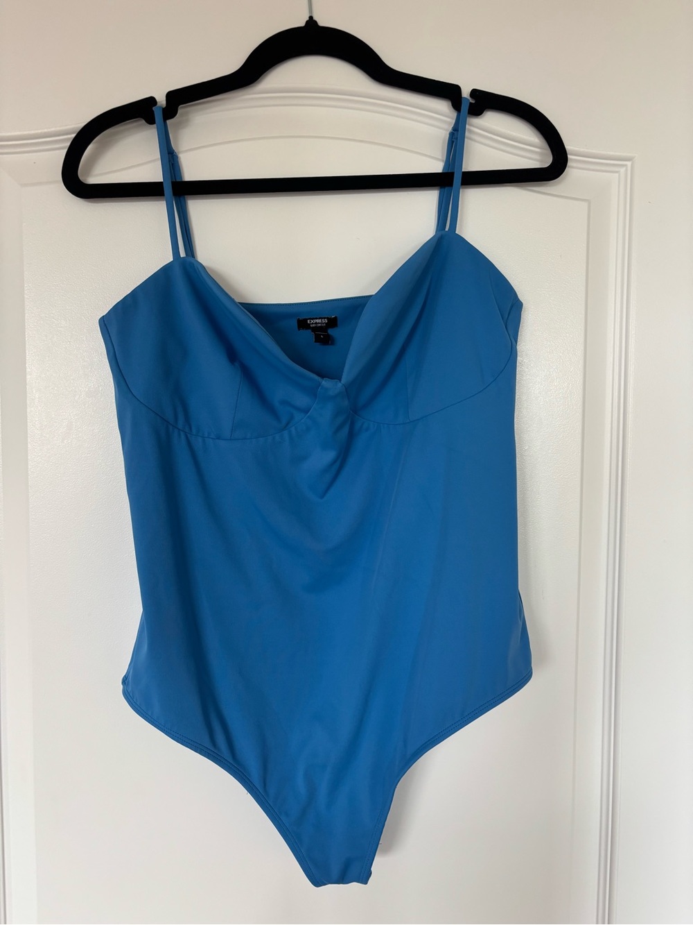 Express Bright Blue Bodysuit with Slim Straps